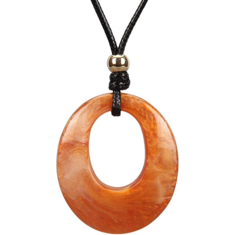PU Vintage Boho Style Multilayer Pendant Long Sweater Necklace Jewelry for Women